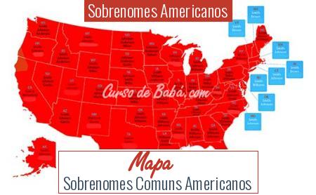 Sobrenomes Americanos - Mapa